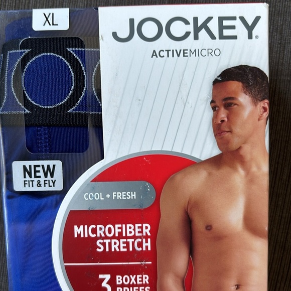 New in Box Jockey Men's Underwear Active Microfiber 5" Boxer Brief - 3 Pack, XL - Picture 5 of 5